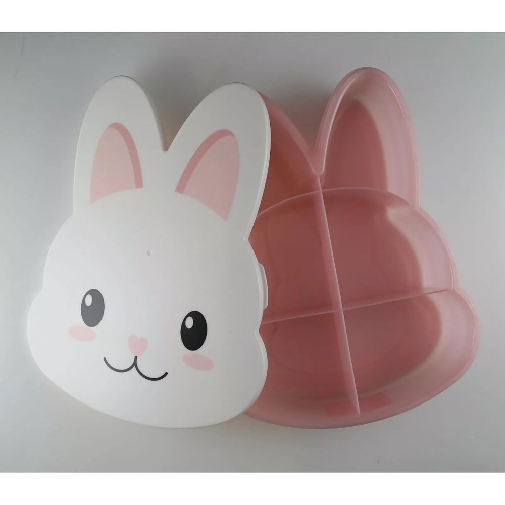 CWC Easter Bunny Snackle Box with Lid / Food Container with 6 Compartments - Picture 4 of 6